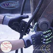 NMSAFETY anti cut hi vis mechanics gloves
